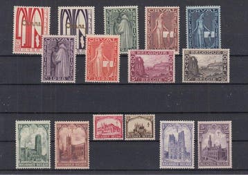 België 1928 - jaar 1928 volledig - OBP : 258/266 , 267/272, Gestempeld