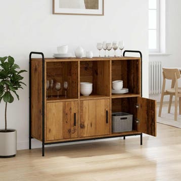 vidaXL Dressoir Oud hout 97 x 33 x 81 cm Bewerkt hout, Verzenden, Nieuw, Overige houtsoorten, Minder dan 50 cm