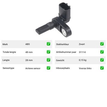 ABS-sensor Toyota Tacoma 2.7 4WD (N2) Van 2004-09 tot 2015-1, Verzenden, Nieuw, Toyota