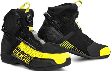 SHIMA Edge Waterproof Zwart Geel Motorschoenen, Nieuw met kaartje, SHIMA, Laarzen, Heren