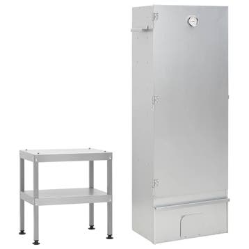 vidaXL BBQ-rookoven met tafel gegalvaniseerd staal, Tuin en Terras, Verzenden, Nieuw