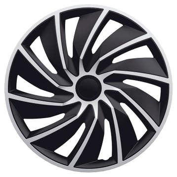 Wieldoppen  Turbo  17-inch zilver/zwart, Auto diversen, Wieldoppen, Verzenden, Nieuw