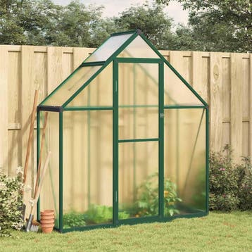 vidaXL Tuinkas met basisframe 169x58x195 cm aluminium groen, Verzenden, Nieuw