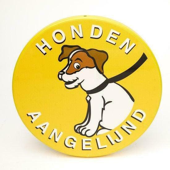 Bord Honden Aangelijnd, Dieren en Toebehoren, Honden-accessoires, Verzenden