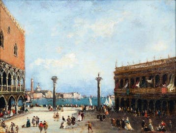Bernardo Bellotto (1721-1780), Werkplaats van - Piazzetta