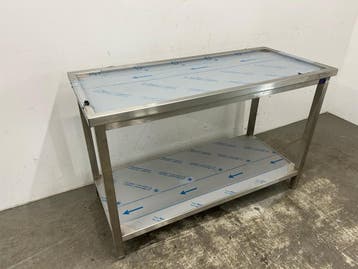 Verstevigd RVS Werktafel met Lekrand, Ophalen of Verzenden, Nieuw in verpakking, RVS Meubilair