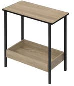 Bijzettafel met 2 Planken – Eiken & Zwart, 50×55×25 cm, Verzenden, Nieuw