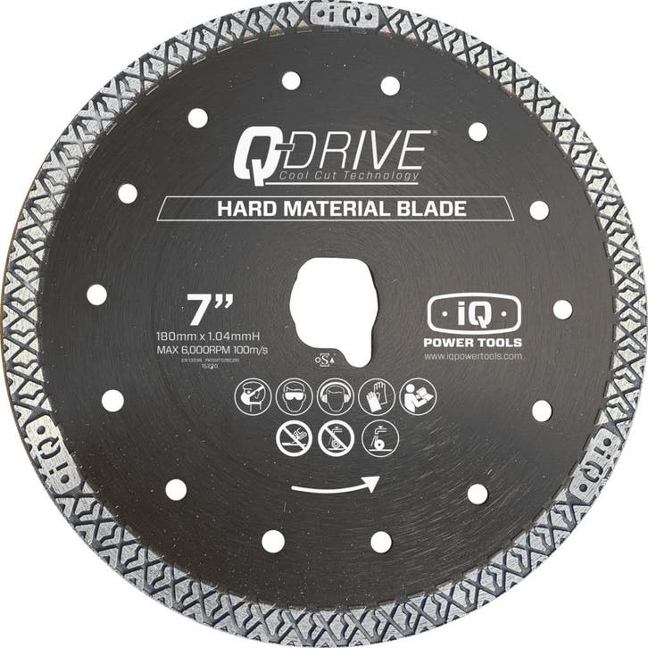 iQ Q-Drive diamantzaagblad 180 mm harde materialen, Zakelijke goederen, Machines en Bouw | Tuin, Park en Bosbouw, Overige typen