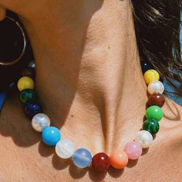 Bohemian Resin Kralen Ketting - Statement Choker met Dubbele, Verzenden, Nieuw