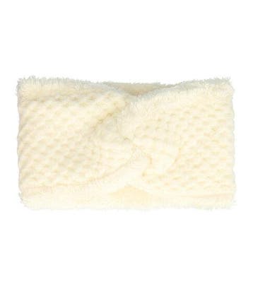 Haarband Twist 12cm – Teddy 10% Wol – Gebreide Stof – Creme, Sieraden, Tassen en Uiterlijk, Nieuw