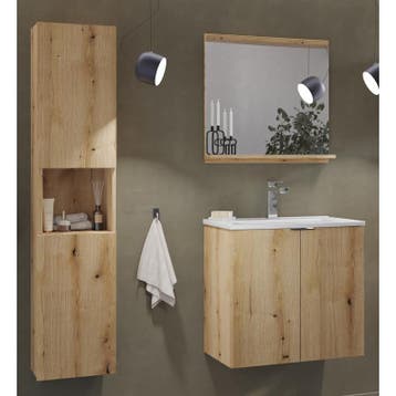 Badmeubel Baretta Compact Oak 60CM (Badkamermeubels), Ophalen of Verzenden, Nieuw