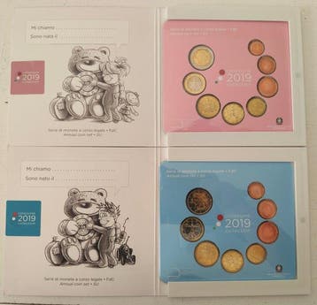 Italië. Year Set (BU) 2019 Collezione Bambino e Bambina (2