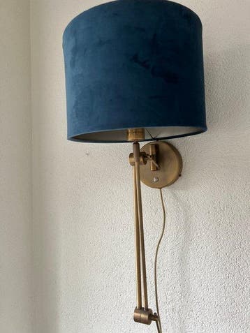 Wandlamp - Messing/bronskleurig wandlamp zwenkarm - Brons