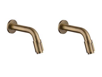 Veiling - 2x Beaux fonteinkraan wandmodel Piccolo brons, Nieuw