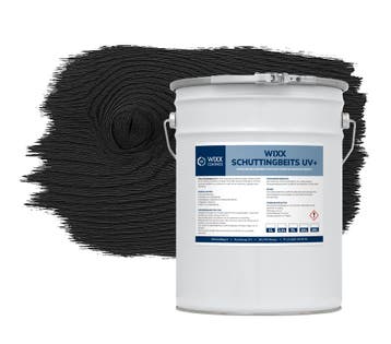 Wixx Schuttingbeits UV+ Zwart 20L, Verzenden, Zwart, Nieuw, Beits