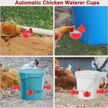 Automatische Drinkbakjes voor Kippen en Watervogels - Set va, Dieren en Toebehoren, Pluimvee
