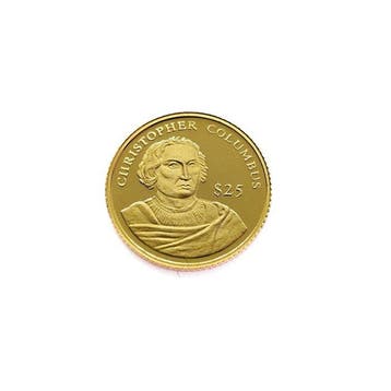 Liberia. 25 Dollars 2000 Christophe Columbus