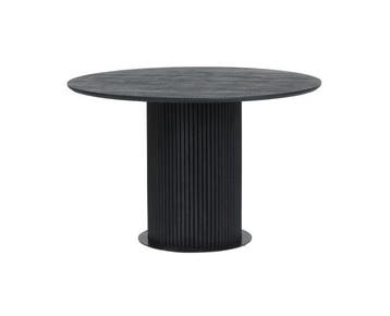 Eettafel Congo Rond 120 cm Acacia - Zwart, Ophalen of Verzenden, Nieuw