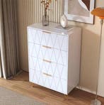 Ladekast 4–6 Lades – Wit Dressoir met Gouden Handgrepen, Huis en Inrichting, Verzenden, Nieuw