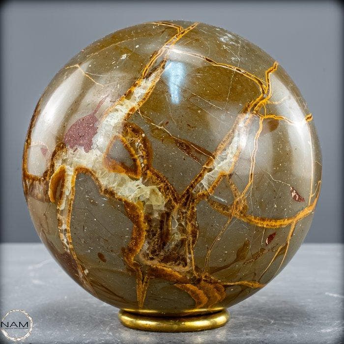 Zeer zeldzame Simbirzit - Sphere uit Ulyanovski, Rusland-, Antiek en Kunst, Curiosa en Brocante