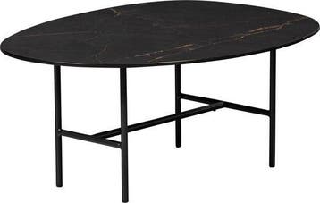 WOOOD Vajen Salontafel - Marmeren Look - Zwart - 34x80x60, Verzenden, Nieuw