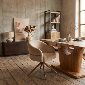 Draaibare eetkamerstoel Bella Cinnamon Poot Brons, Huis en Inrichting, Stoelen, Ophalen of Verzenden, Nieuw