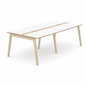 Nova-wood vergadertafel 8 persoons met kabelmanagement | 240, Nieuw in verpakking