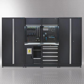 Datona Werkplaatsinrichting PREMIUM met RVS werkblad 315 cm, Ophalen of Verzenden, Nieuw
