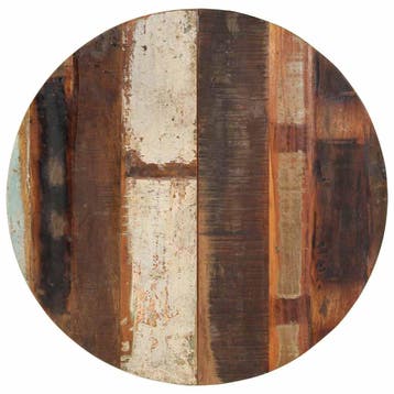 vidaXL Tafelblad rond 15-16 mm 70 cm massief gerecycled hout, Huis en Inrichting, Verzenden, Nieuw
