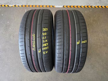 265/40/21 108T EV HANKOOK ZOMERBANDEN 6,7MM PROFIEL 2X, Ophalen, Gebruikt, 265 mm, 21 inch