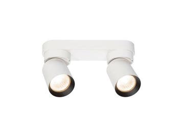 Veiling - 4x GU10 Opbouwspot Armatuur dubbel cilinder zand w, Huis en Inrichting, Lampen | Plafondlampen, Nieuw