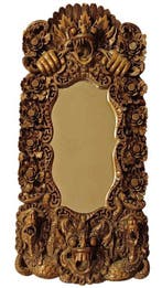 Spiegel - Hout - Reliefdekor