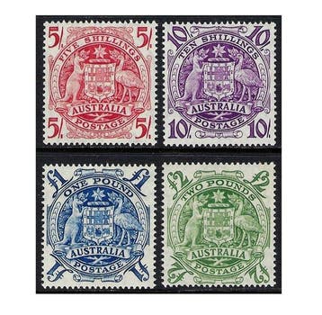 Australië 1948/56 - Wapenzegels - N. 224a/224d, Gestempeld
