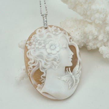 Zilver, Zonder reserveprijs - Cameo - Handgesneden camee
