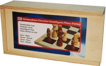 Schaakstukken Hout - Koningshoogte 77 mm | HOT Games -, Hobby en Vrije tijd, Verzenden, Nieuw