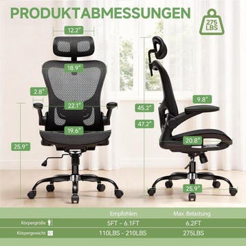 Ergonomische Bureaustoel -  Office Chair - Gamestoel - Volwa, Verzenden, Zo goed als nieuw