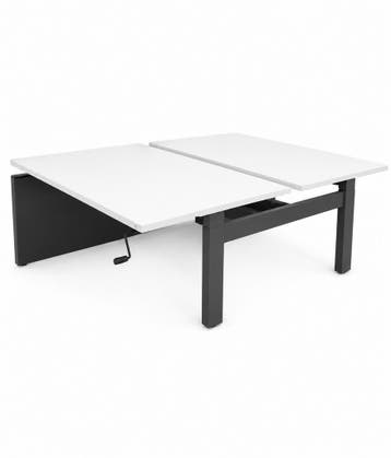 Slinger Duo Bureau Ahrend - Hoogte Verstelbaar - Configureer, Verzenden, In hoogte verstelbaar, Zo goed als nieuw, Duo-bureau