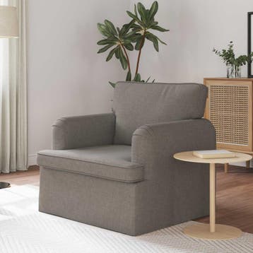 vidaXL Bank Taupe 84 x 80 x 85 cm Stof, Huis en Inrichting, Verzenden, Nieuw, Stof, Minder dan 150 cm