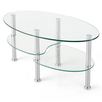 2dekans | Coast Salontafel - 3 Laags - Gehard Glas - Modern, Ophalen of Verzenden, Zo goed als nieuw