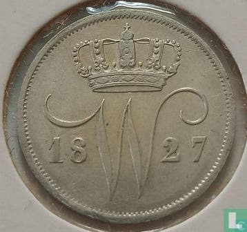 Nederland 10 cent 1827 (mercuriusstaf), Verzenden, 10 cent, Losse munt, Goud