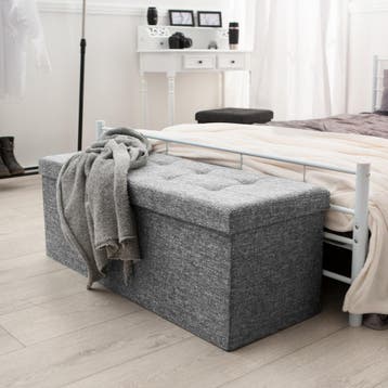 Opvouwbare hocker van polyester met opbergruimte 110x38x38cm, Verzenden, Nieuw