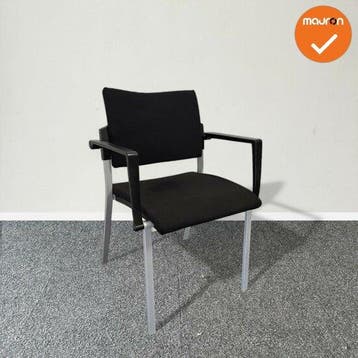 Drentea vergaderstoel zwart 4-poots (Vergaderstoelen), Vergader- of Presentatieruimte, Ophalen of Verzenden, Gebruikt, Stoel