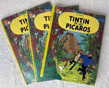 Tintin T23 - Tintin et les Picaros - 3 Album - Eerste druk, Nieuw