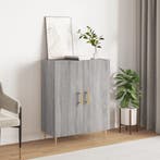 vidaXL Dressoir 69,5x34x90 cm bewerkt hout grijs sonoma, Verzenden, Nieuw, 50 tot 100 cm, 25 tot 50 cm