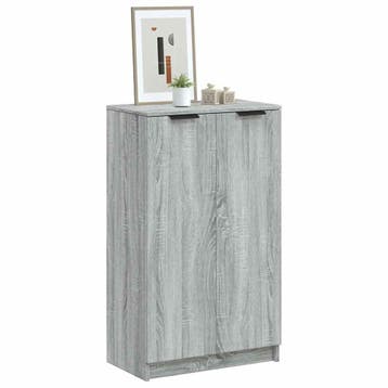 vidaXL Schoenenkast 59x35x100 cm bewerkt hout grijs sonoma, Verzenden, Nieuw