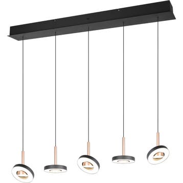 LED Hanglamp - Trio Select Guano - 5 Lichtpunten van 8 Watt, Ophalen of Verzenden, Nieuw, Metaal, Overige fittingen