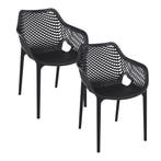 Garden Impressions Air XL design tuinstoel zwart - 2 stuks, Tuin en Terras, Tuinsets en Loungesets, Verzenden, Nieuw