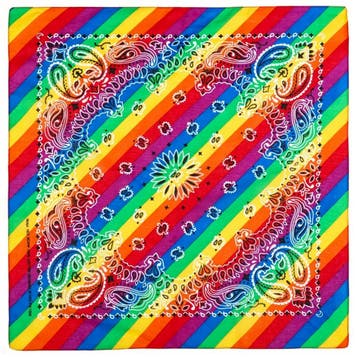 Fako Fashion - Paisley Bandana - Regenboog Gestreept -, Verzenden, Nieuw