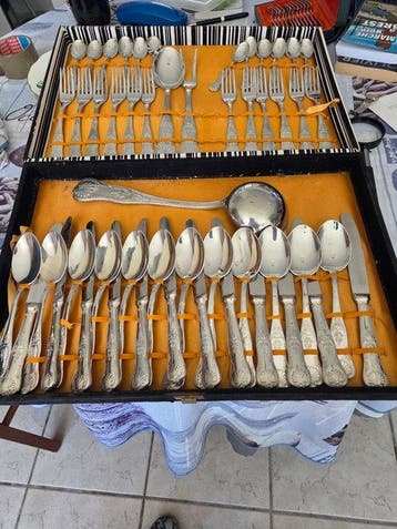 Saladebestek (51) - zilverkleurig metaal - 1850-1900