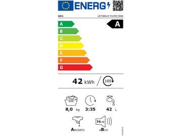 AEG LR7386U4 - Wasmachine - 8 kg - ProSteam UniversalDose -, Witgoed en Apparatuur, Wasmachines, Verzenden, Zo goed als nieuw